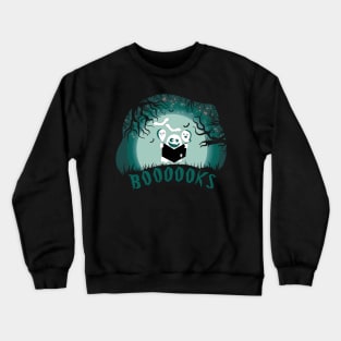 Ghost Book Reading books lover Halloween funny gifts Crewneck Sweatshirt